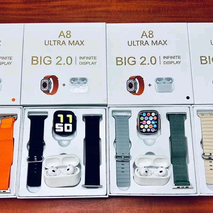 Photo du produit Ensemble disponible. Montre connectée + téléphone+power bank+chargeur + airpods